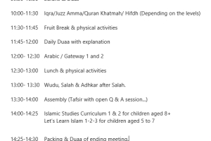 Timetable Timetable